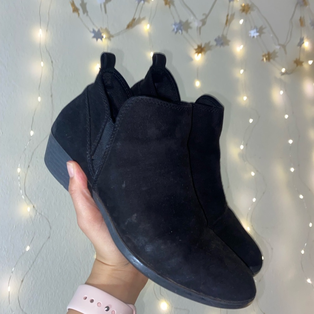 Y2K Black Suede Booties